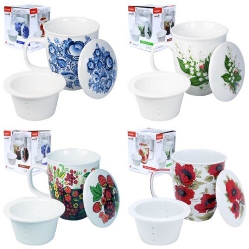 Tasse mit deckel und sieb - tasse, 0,4l