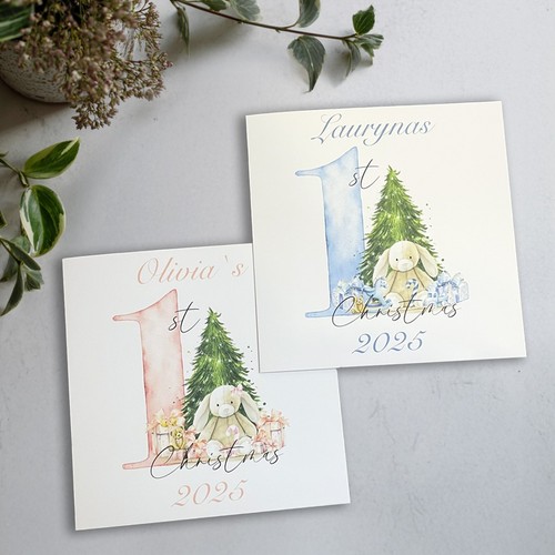 Babys erste weihnachtskarte - babys,