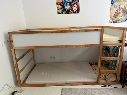 Kinder hochbett holz braun - holz, mit