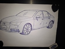 AUDI Kugelschreiberzeichnung