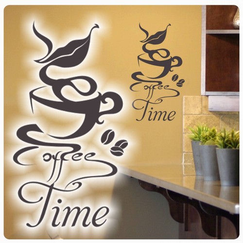 Wandtattoo coffee time kaffee - wandtattoo,