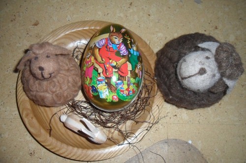 Schaf holzhase osterhase - holzhase,
