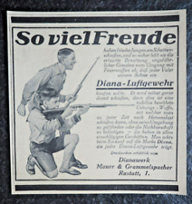 Diana Luftgewehr , Dianawerk Mauer & Grammelspacher , Alte Reklame, 1926, (A25)