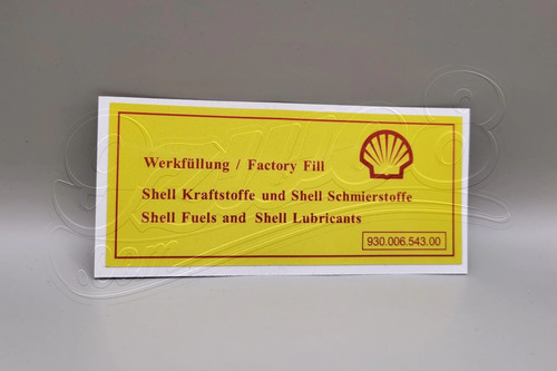 Aufkleber werkfüllung shell - werkfüllung,