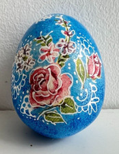 Osterei Keramik blau Ostern