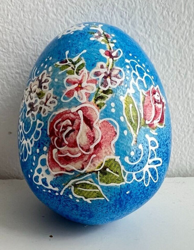 Osterei keramik blau - osterei,