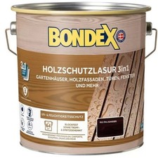 Bondex Holzschutzlasur 3in1 4L Wetterschutzlasur für Außen rio palisander Beule