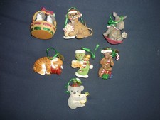 Danbury Mint Baby Animals Tierkinder 7 Stück Weihnachten Christbaumschmuck