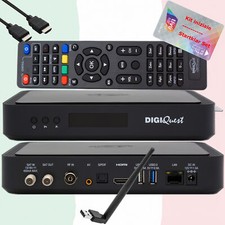 TiVuSat Karte 4K UHD + DIGIQuest Q80 Sat Receiver + 150 Wifi (Karte aktiviert)