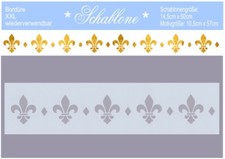 Schablone-XXL-Bordüre-Vintage-Shabby-Ornament-Fleur de Lis-7117