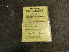 Betriebserlaubnis Hercules Prima 5 - Zweitschrift