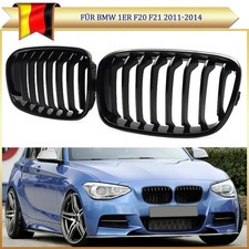 Für BMW 1er F20 F21 2011-2014 Nieren Grill GLANZ SCHWARZ Einzelsteg Kühlergrill