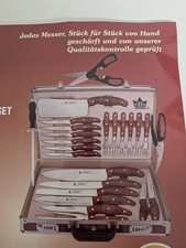 Messerset Küchen Messer 🔪 Diplomatenkoffer SBS 25 teilig Koch Messer Beil  NEU 