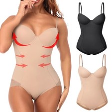 Damen Schlank BH Bodysuit Bauchweg Shapewear Nahtlos Gesäß Push Up Mieder Shaper