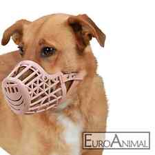 Maulkorb verschiedene Größen (18cm bis 39cm) Kunststoff mit Lederriemen Beißkorb