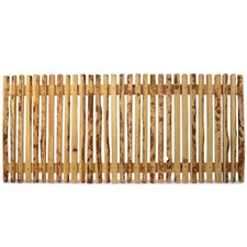 B-Ware Gartenzaun Holz mit Rindenbesatz 150×116 cm | WEIDENPROFI 50% Rabatt