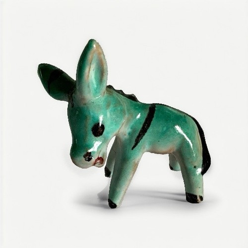 Kleine keramikfigur esel motiv - keramikfigur,