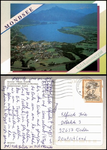 Ansichtskarte mondsee - ansichtskarte,