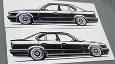 BMW E34 M5 Sticker Silhouette BMW E34 M5 tuning Aufkleber Silhouette Schwarz neu