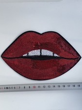XXL Aufnäher Lippen Mund Rot