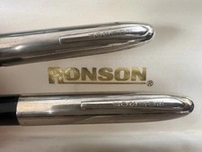 RONSON Füllfederhalter Drucktasche KUGEL Goldene Kappen Vintage 50