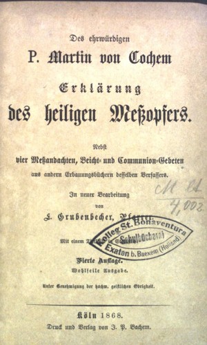 Des ehrwürdigen martin von - des, p.