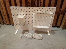 IKEA Skadis Kombination Set 8-teilig Lochplatte Weiß Ablage