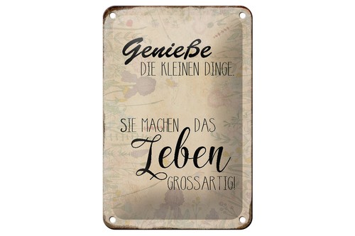 Blechschild spruch 12x18 - 12x18, cm