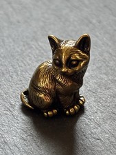 Sitzende Katze Messing | Figur