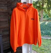 BALENCIAGA JACKET XXS oversized logo sport zip sweater hoodie hoody crew orange