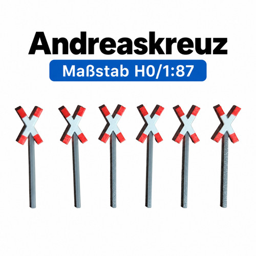 6x andreaskreuz - h0,