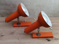 Wandleuchte 2x Strahler Spot Leuchten Orange 70er Jahre  Neheim Bankamp