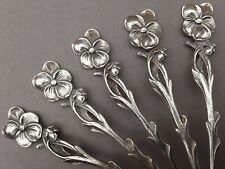 Christoph Widmann 5 Kaffeelöffel Teelöffel Stiefmütterchen 800er Silber (122)