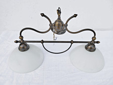 Wunderschöne alte große Messing 2 flammige Deckenlampe, Hängelampe.