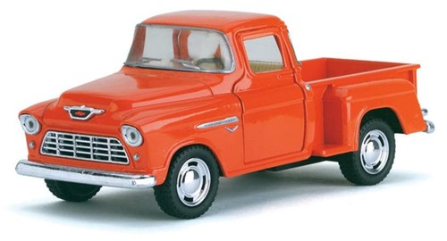Orange 1955 chevy stepside - orange,