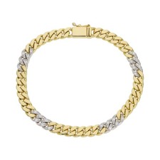 Diamanten Armband massiv Gold
