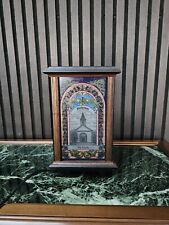 Vintage  Schreibtisch Lampe Hürth Birkenau Handarbeit Glas Holz