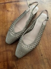 Stuart Weitzmann Sling Ballerina geflochten Bronze NP 280€