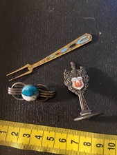 Antikes kleines Konvolut Gabel Brosche Pokal...