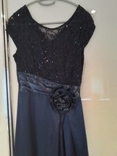 Blaues Bodenlanges Abendkleid Gr.36 Cocktailkleid