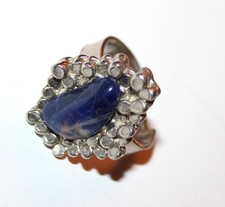 RING mit Halbedelstein blau -