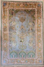 Kaschmir Teppich Naturseide