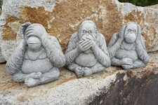 Steinfigur affen affenset - steinfigur,