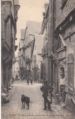 Cpa glas alte häuser der - der, rue