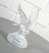 edler Cristal D'Arques Adler Vogel Figur Statue Vintage 1980er Jahre