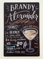 Blechschild Retro Cocktail