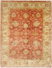 Original Pakistan Teppich Ziegler 200 cm x 130 cm Orientteppich Rote Farbe