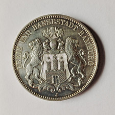 Silber Deutsches Kaiserreich - 1914 J - 3 Mark - Hamburg - 900 Ag - ca. 16,65 g