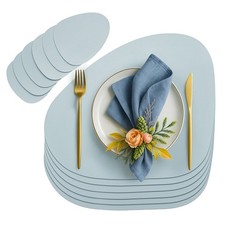 6 Set Tischset aus Kunstleder