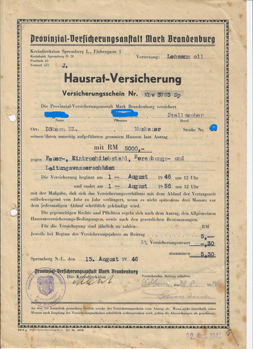 Alter versicherungsschein - alter,